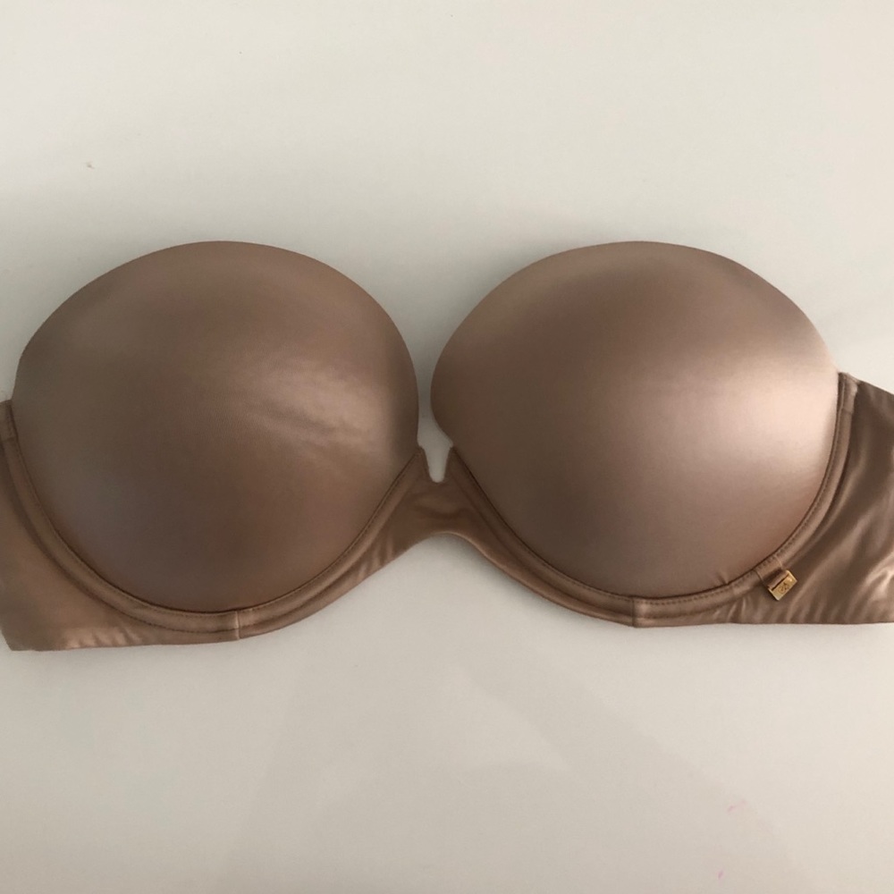 victoria’s secret tan strapless bra 34DD
